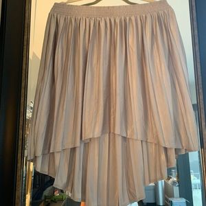High Low Pleated Skirt